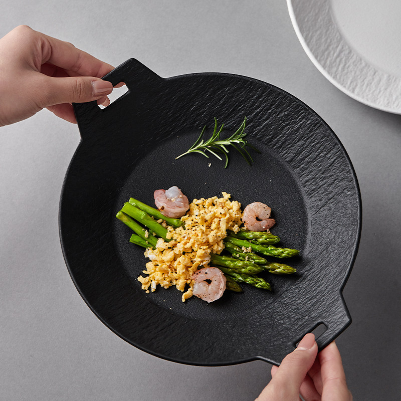 米立风物双耳陶瓷盘子高级感