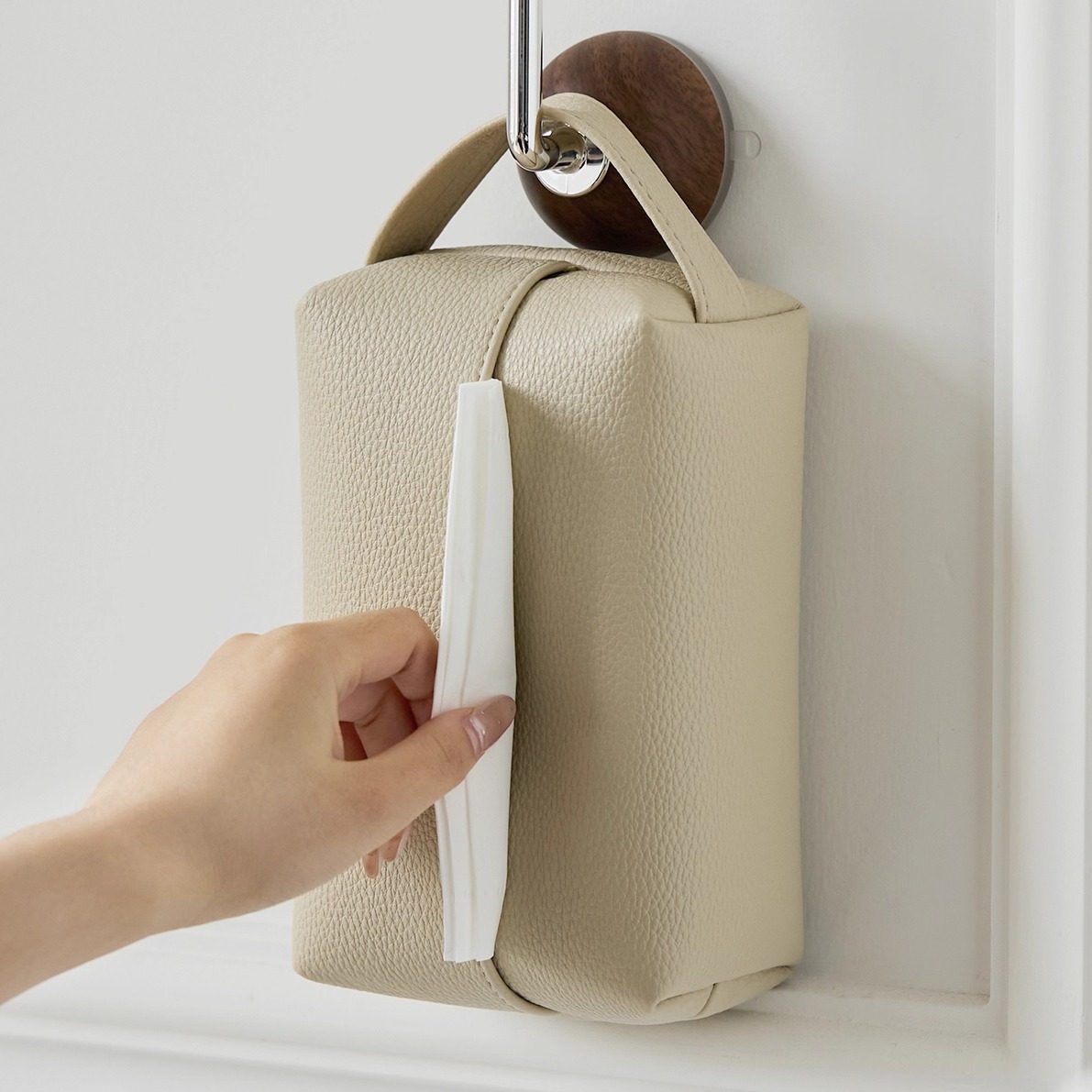 米立风物皮革纸巾盒2026新款壁挂式抽纸盒轻奢高档桌面餐巾纸盒,收纳整理,纸巾盒,淘宝优惠券,粉丝福利购,淘宝优惠卷