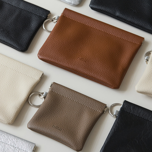 米立风物自动闭合收纳包袋多功能便携小杂物包口红耳机钥匙弹片包