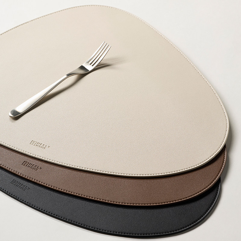 米立风物不规则皮革防水防油西餐垫碗盘垫高级感轻奢餐具垫餐桌垫,餐饮具,餐垫,淘宝优惠券,粉丝福利购,淘宝优惠卷