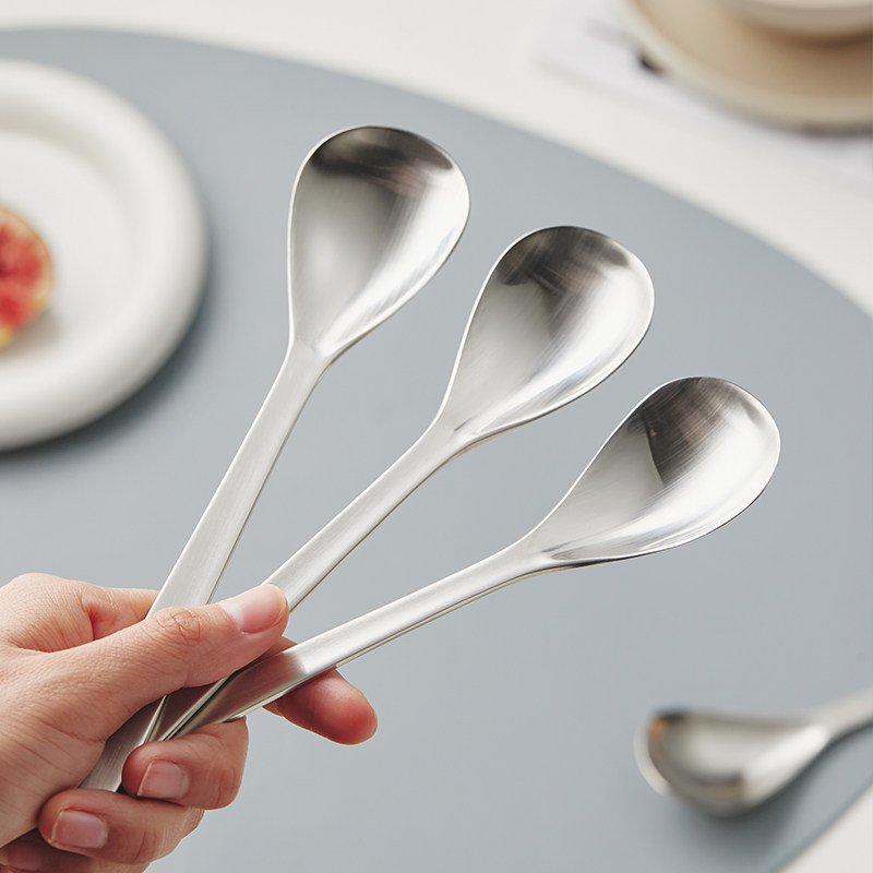 米立风物 304不锈钢勺子汤勺家用高颜值早餐酸奶甜品汤匙吃饭饭勺,餐饮具,西餐勺,淘宝优惠券,粉丝福利购,淘宝优惠卷