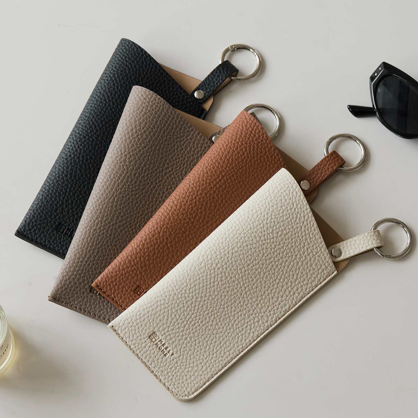 米立风物皮革眼镜收纳袋太阳镜保护套便携式眼镜套墨镜包眼睛挂袋