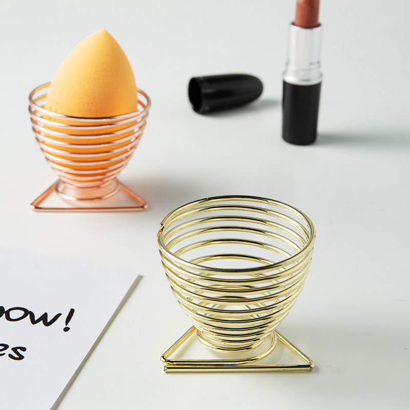 米立风物ins风金色美妆蛋架子葫芦粉扑晾晒架收纳盒化妆棉收纳架