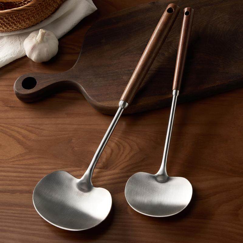 米立风物胡桃木炒菜勺