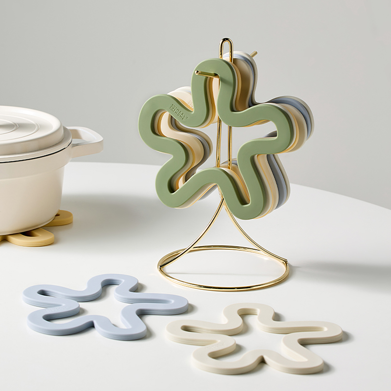 米立风物北欧花朵隔热垫