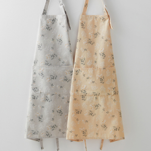 年轻款 可爱时尚 围腰女 透气无袖 米立风物布艺围裙厨房家用做饭薄款