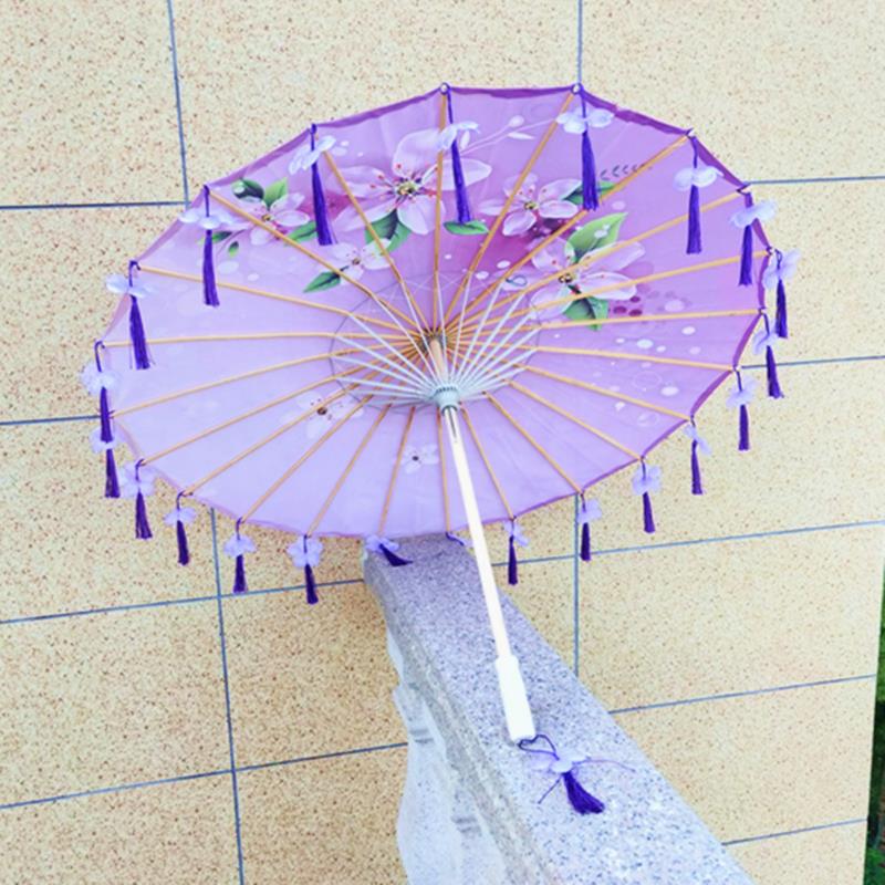 雨伞儿童古风花瓣流苏伞防雨