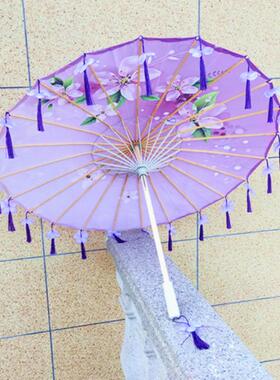 雨伞儿童古风花瓣流苏伞防雨