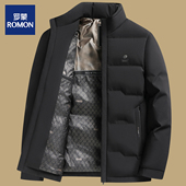 加厚保暖棉服休闲爸爸冬装 立领羽绒棉衣外套中年男士 新款 罗蒙冬季
