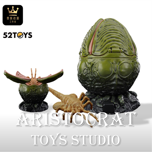 52TOYS猛兽匣闪电奇舞系列异形 抱脸虫 卵发条玩具可动手办模型