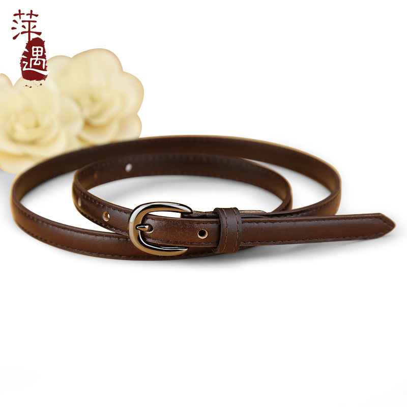 腰带女细棕色配裙西装ins风潮