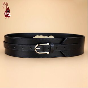腰封女高级感黑色真皮头层纯牛皮时尚装饰配毛衣裙大衣羽绒服腰带