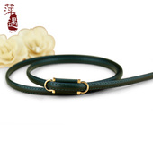 腰带女真皮头层纯牛皮绿色时尚 软细皮带2026新款 装 饰配裙收腰个性
