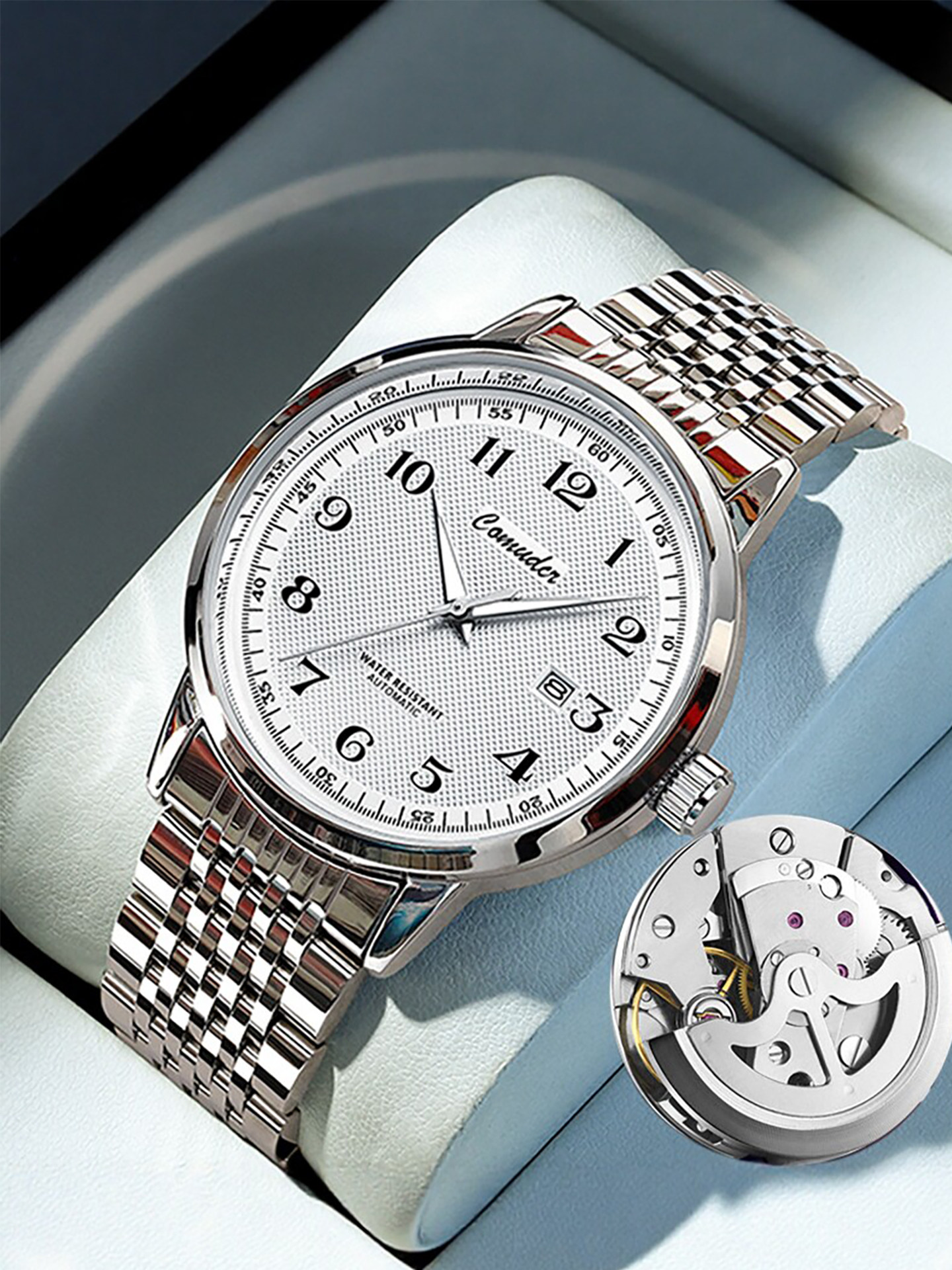 Mechanical Swiss Men's Watch 2026 New Model Waterproof Luminous Business Steel Band High-End Quartz Watch for Elderly Men