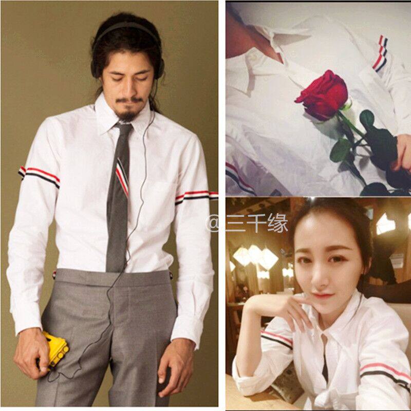 thom潮牌TB條紋牛津紡白襯衣女om韓版情侶休閑長袖襯衫男browne秋在類目 男裝, 襯衫中 - 來自Buy2taobao.com提供專業的淘寶代購服務