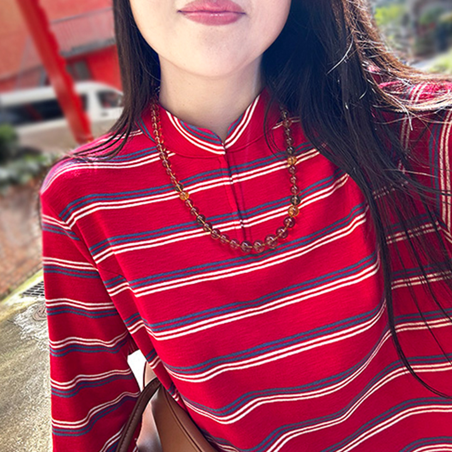 画子行山水《调色盘》原创好品质柔软秋冬针织轻中式棉旗袍上衣