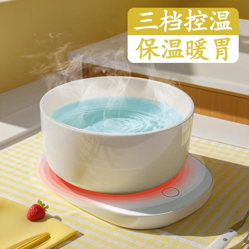 恒温猫咪饮水机智能自动循环宠物加热陶瓷猫碗冬季适用静音设计