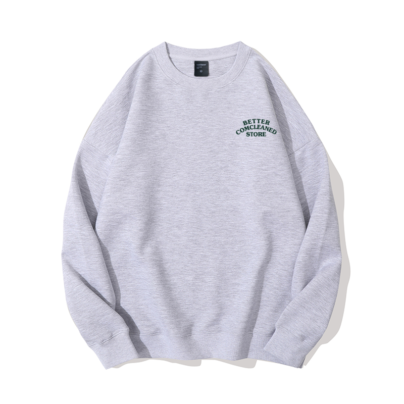 字母印花圆领卫衣无性别风宽松