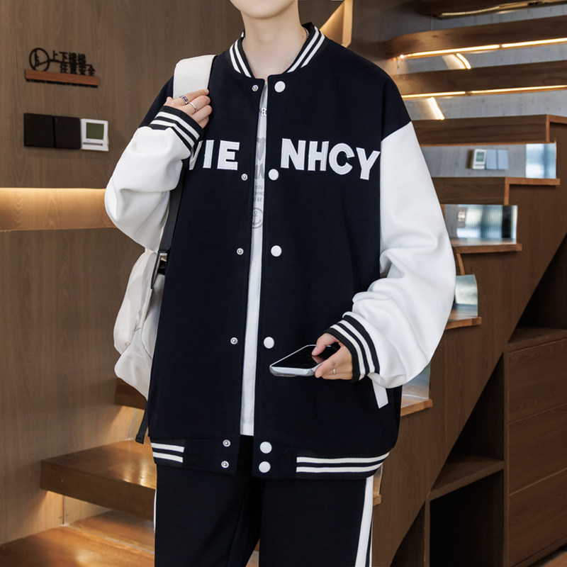 春秋季青少年卫衣开衫男孩12-15岁初中学生14大童潮牌运动棒球服