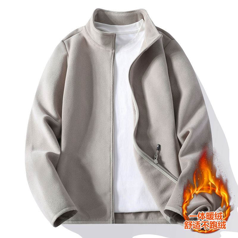 冬季青少年潮流加绒加厚卫衣开衫
