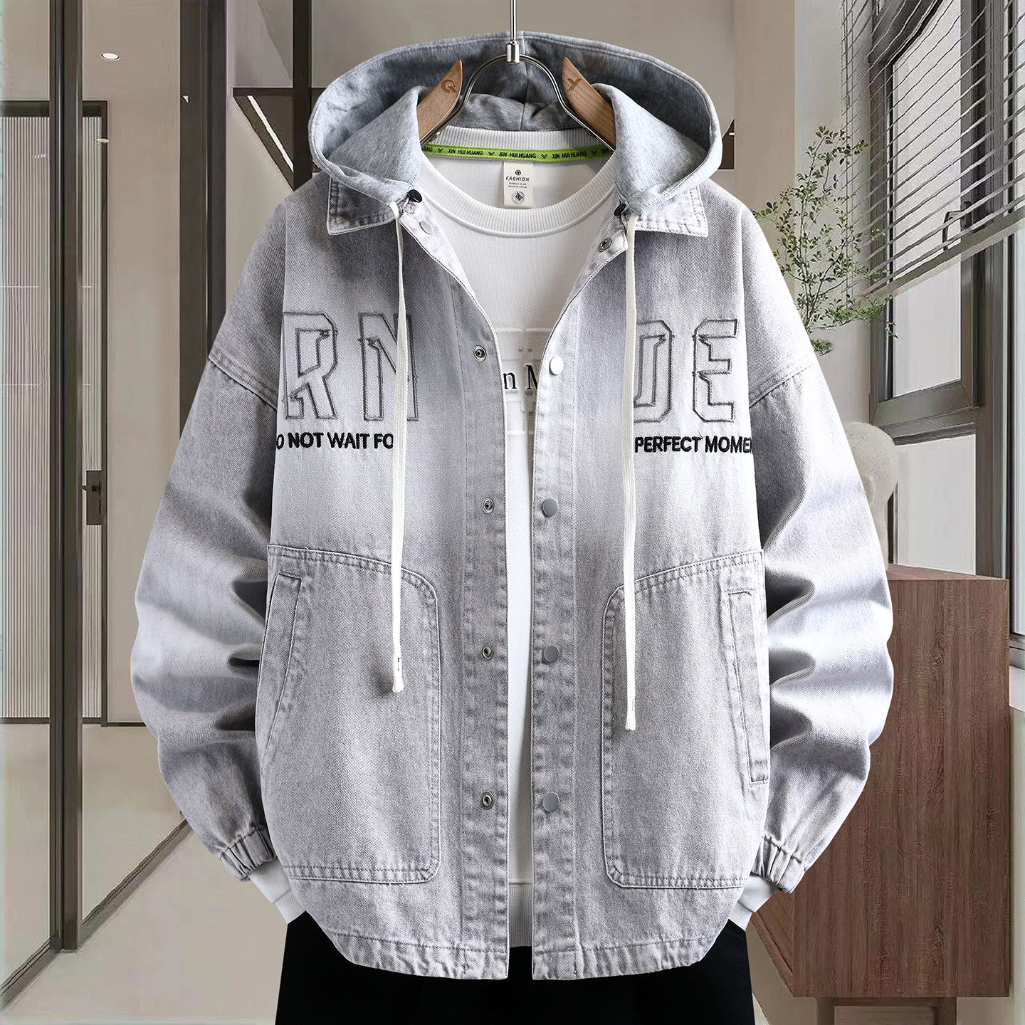 春季12岁男孩中学生帅气牛仔夹克14潮流宽松15青少年大童牛子外套,男装,牛仔外套,淘宝优惠券,粉丝福利购,淘宝优惠卷