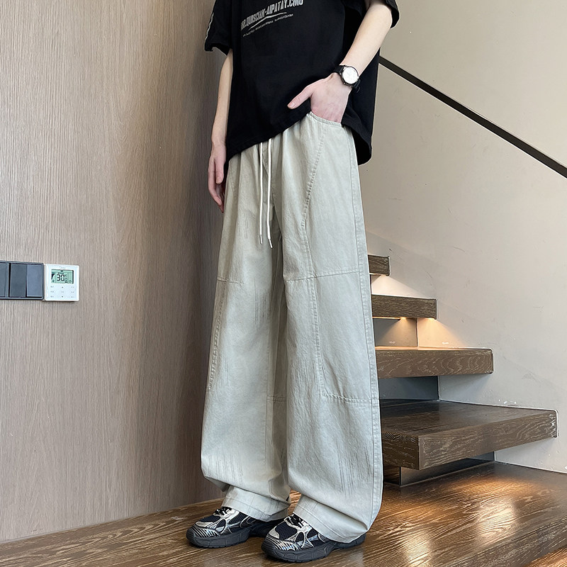 春秋季宽松直筒休闲裤男孩13初中学生长裤14青少年15岁大童运动裤