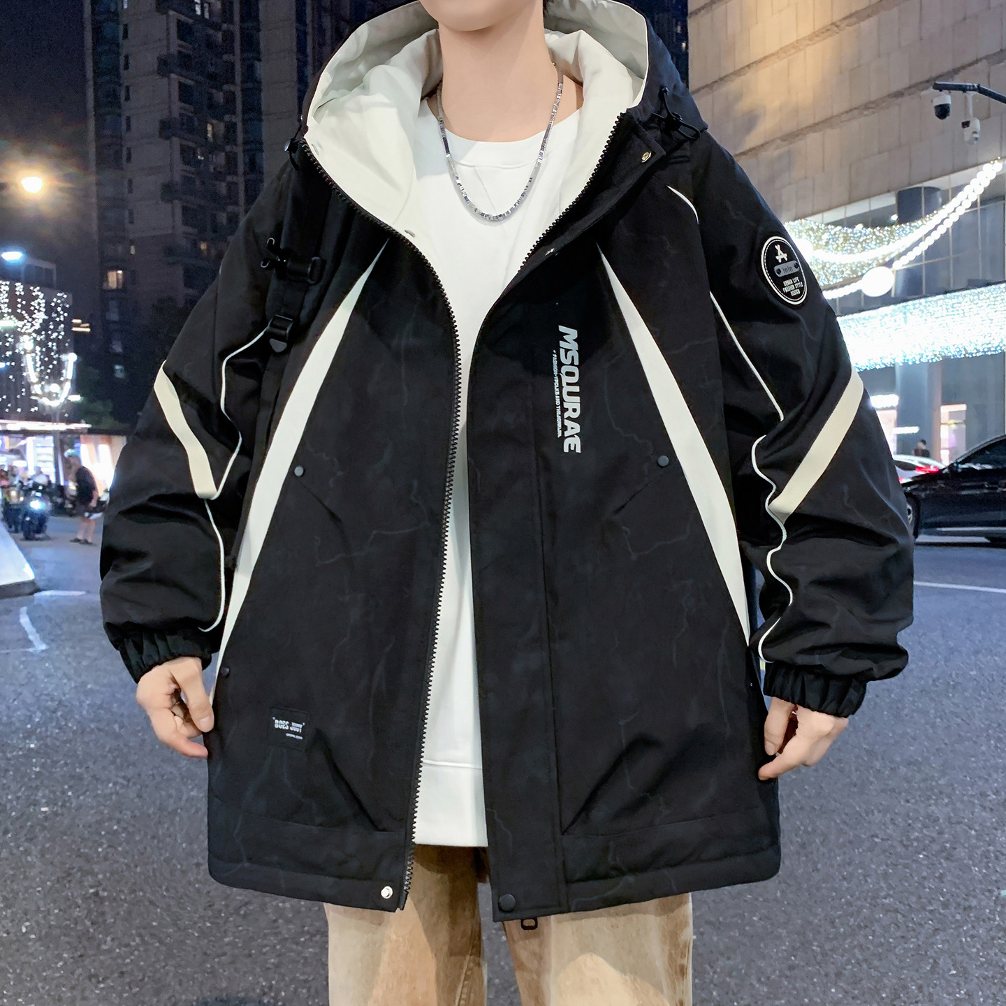 春秋季潮流帅气夹克12岁男孩14初中学生16青少年大童宽松休闲外套