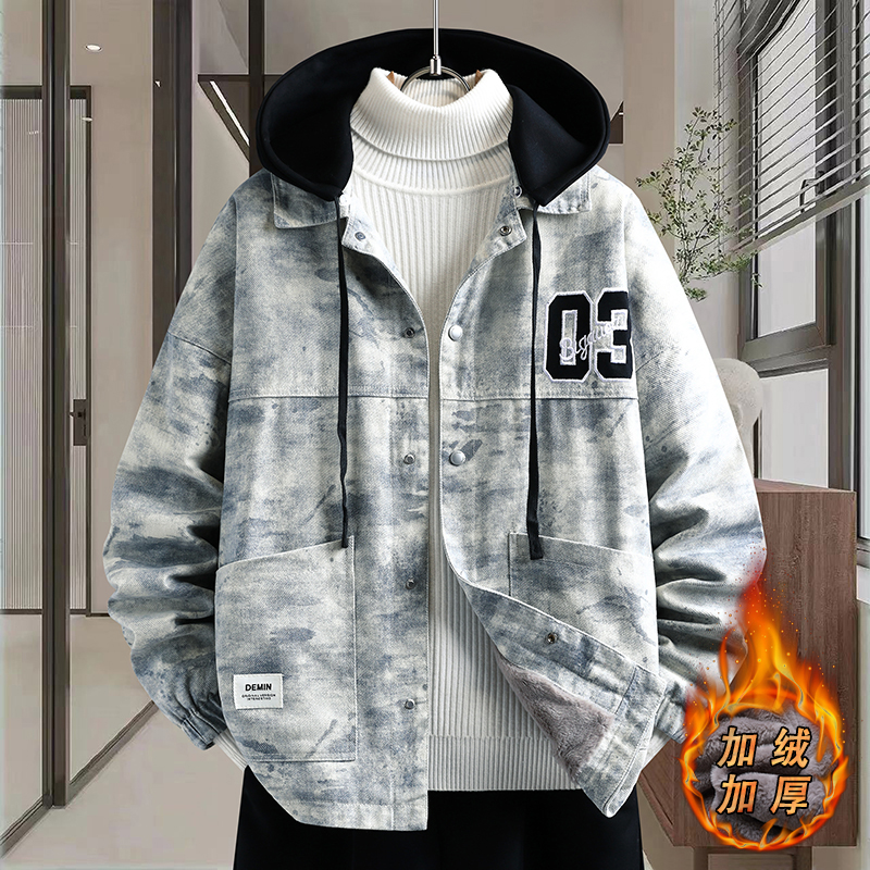 冬季加绒加厚牛仔外套牛子棉衣13
