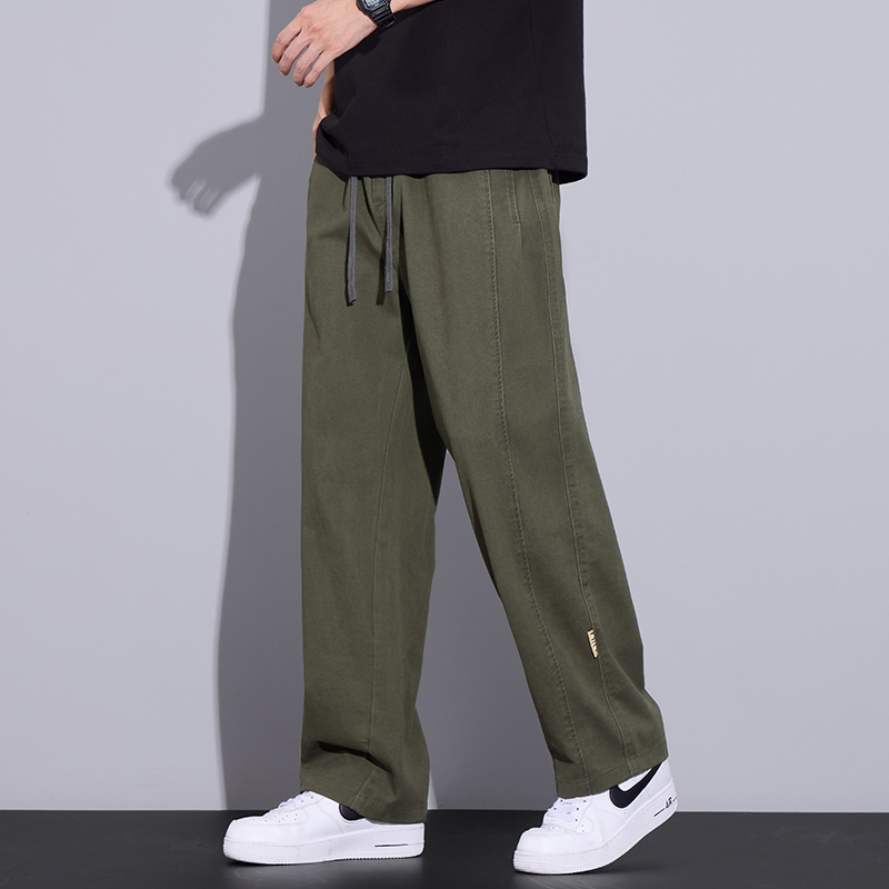 春季纯棉工装裤男孩13初高中学生15岁青少年大童潮流宽松休闲长裤