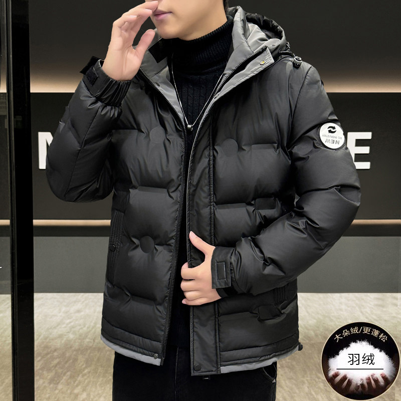 冬季加厚羽绒服13男孩14中学生15岁青少年大童潮流帅气白鸭绒外套