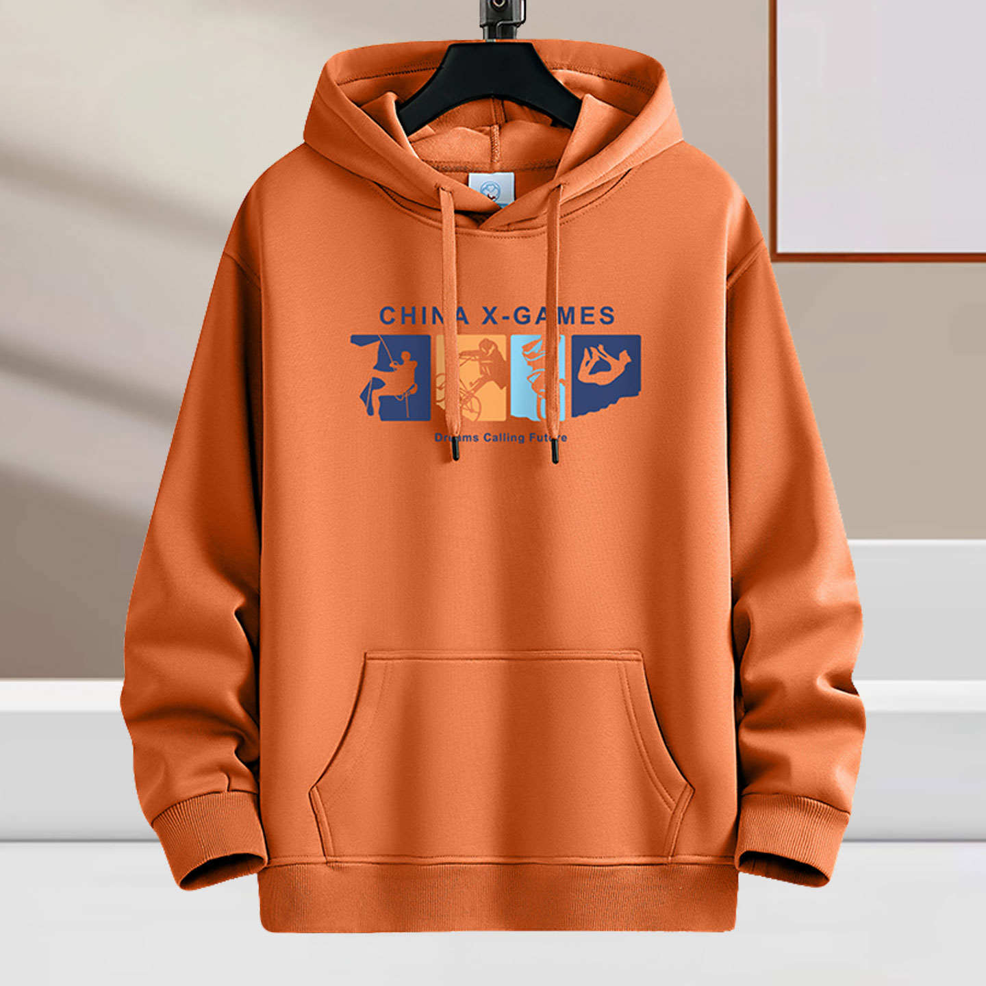 秋冬卫衣男连帽宽松上衣青少年