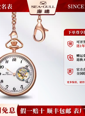 正品海鸥表男士复古怀表男款护士专用陀飞轮挂表手动机械手表8804