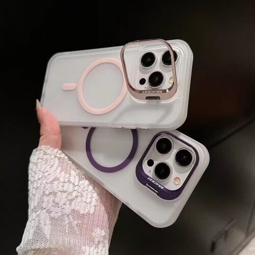 适用苹果15PROMAX手机壳iPhone14磁吸13PRO带镜头膜12/11镜头支架16/S22U/S23/S24U/S23PLUS/S24PLUS