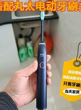 适配日本Marudai丸太电动牙刷头MS-C1191成人替换头黑白软毛