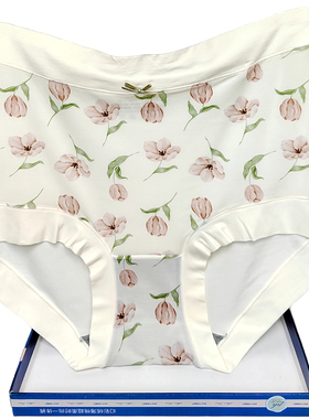 彩田花仙子内裤女高腰22098特高腰22099冰丝印花莫代尔拼接包臀新