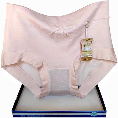 彩田花仙子内裤女莫代尔棉特高腰2A321包臀平脚提花石墨烯纯色秋