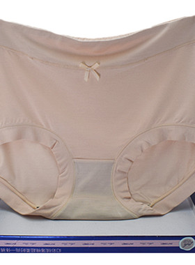 彩田花仙子内裤女莫代尔棉高腰21017大码平脚纯色石墨烯中青年秋