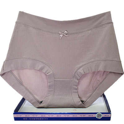 彩田莫代尔螺纹石墨烯秋季内裤