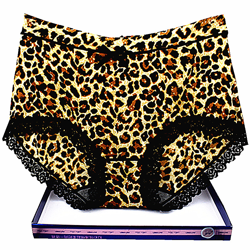 蕾丝边彩田内裤印花中腰30605高腰30606速干柔软牛奶丝冰丝内裤女