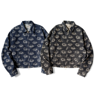 24AW KAPITAL 平田和宏 日系休闲眼睛刺绣牛仔复古翻领长袖外套