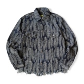 23AW 夹克外套 日系休闲牛仔羽毛流苏破坏长袖 KAPITAL 平田和宏