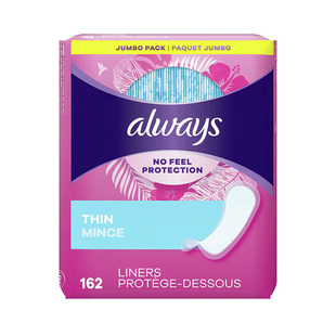 现货美国always超薄透气无痕无感卫生护垫进口护垫独立包装