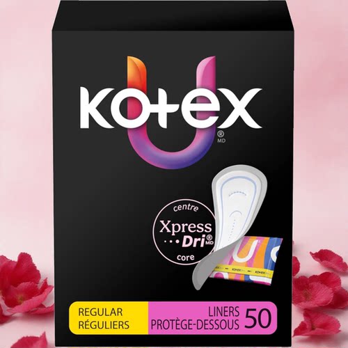 kotex护垫双倍吸收干爽贴心