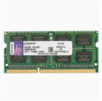 金士顿 Kingston KVR16S11/4 DDR3 1600 4G 笔记本内存条兼容1333