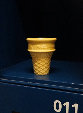 超可爱的麦门冰激凌杯 陶瓷甜筒杯 咖啡杯冰淇淋杯 麦门永存 礼物