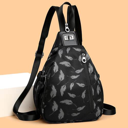 大容量两用胸包双肩包女2024秋新款牛津纺潮流洋气百搭休闲小背包