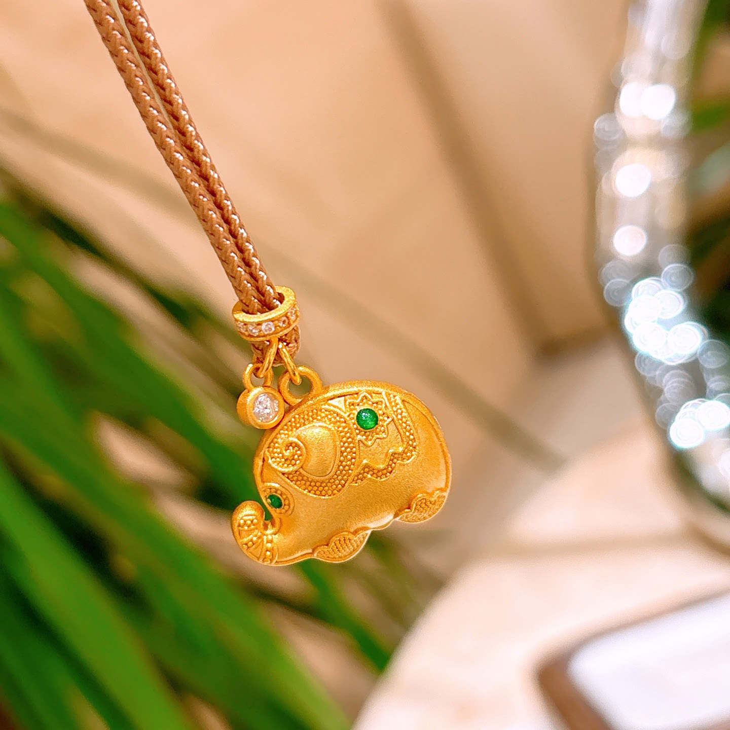 足银999吉象吊坠毛衣链项链