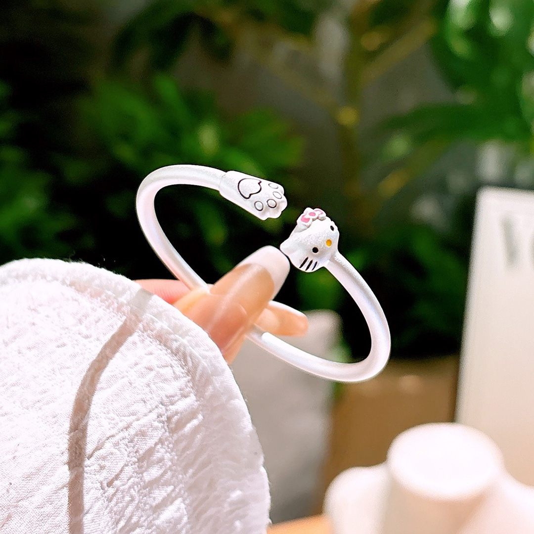 Kitty猫足银999.9中童大童手镯