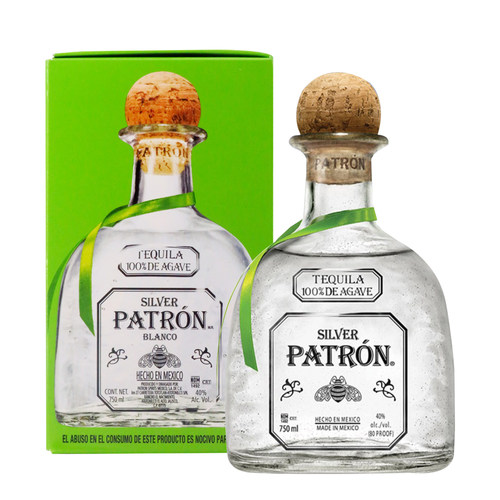 培恩银樽龙舌兰Patron SILVER 墨西哥原装进口洋酒 750ml