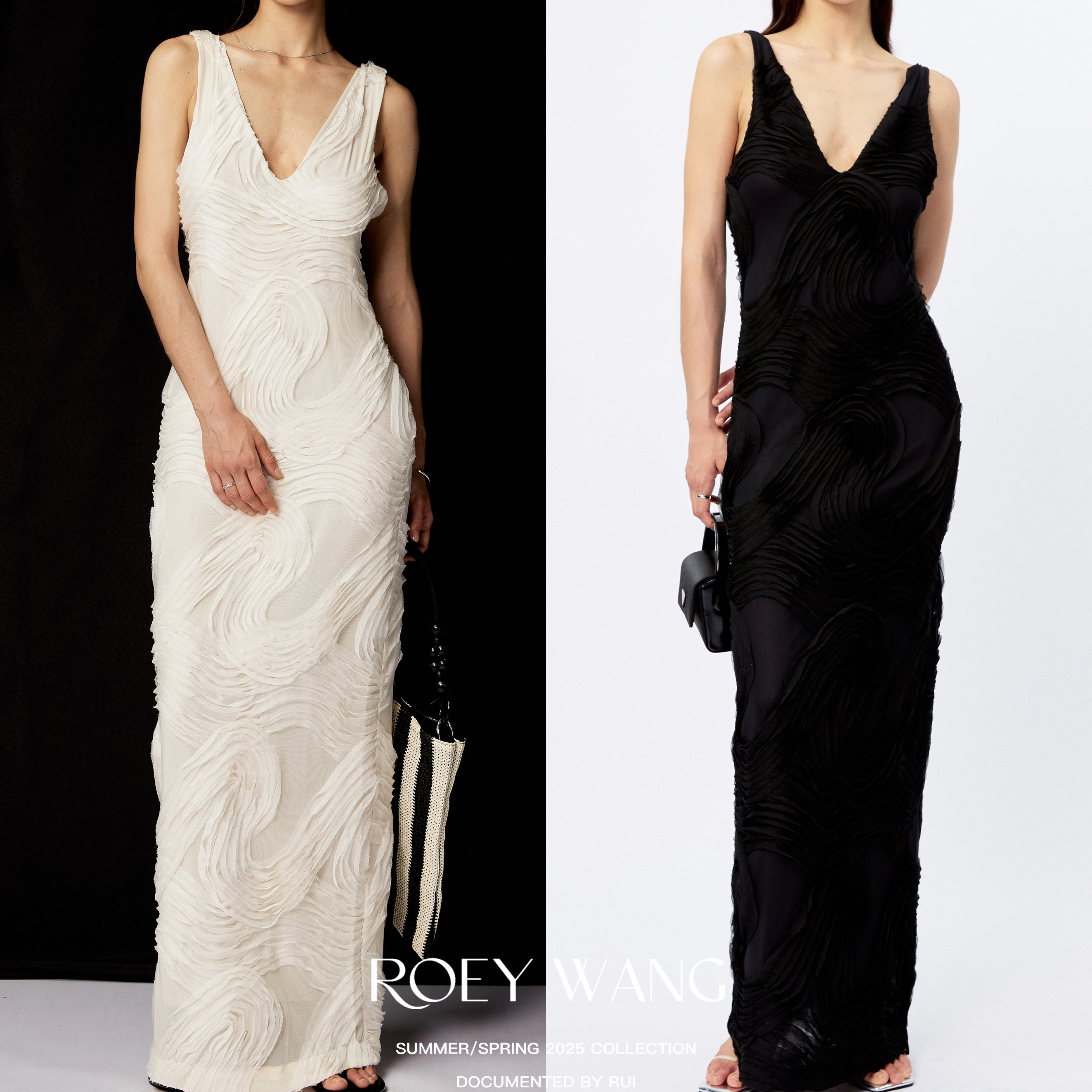 ROEYWANG法式无袖气质优雅连衣裙